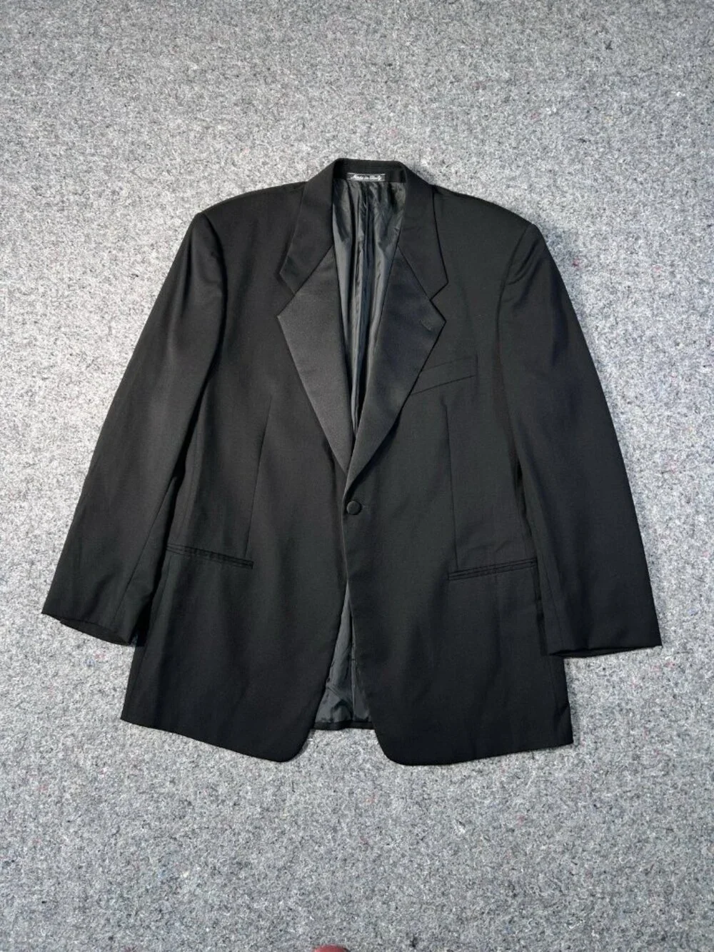 MANI By Giorgio Armani Black Virgin Wool Tuxedo Blazer Jacket Made In Italy M